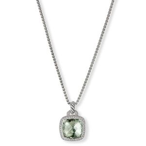 David Yurman Pendant with Prasiolite and Diamonds